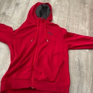 Red puma Zip up hoodie